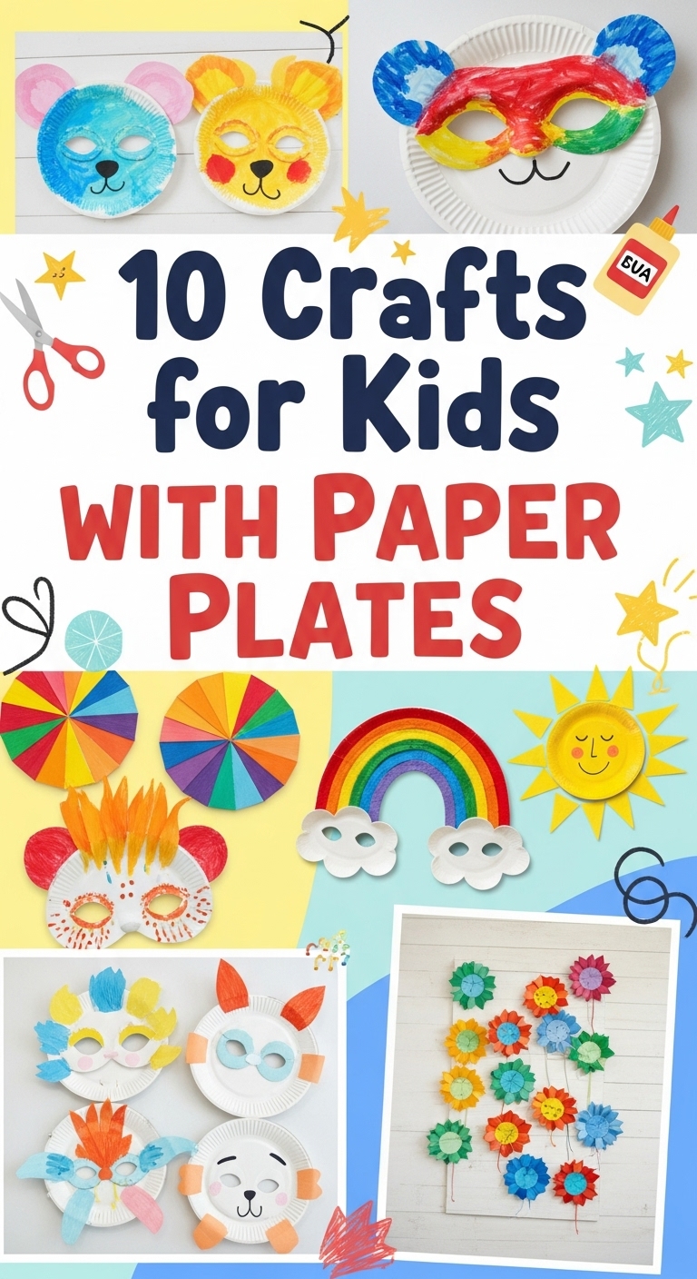 10 Crafts for Kids with Paper Plates