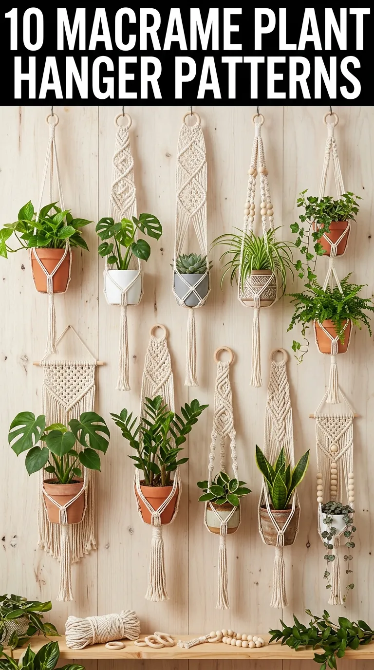 10 Macrame Plant Hanger Patterns