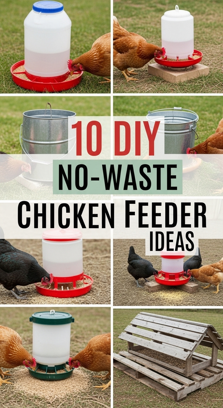 10 DIY No-Waste Chicken Feeder Ideas