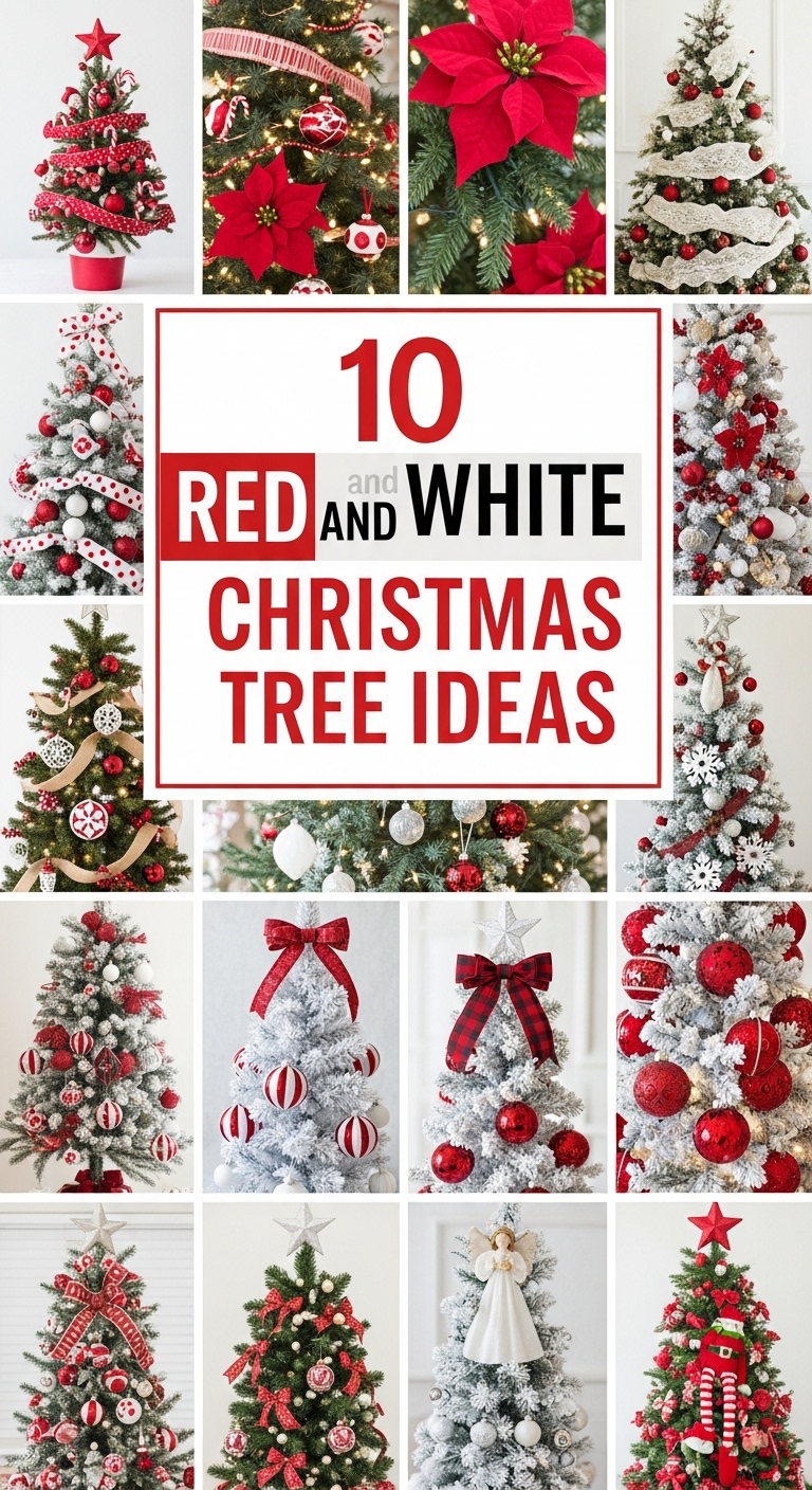 10 Red and White Christmas Tree Ideas