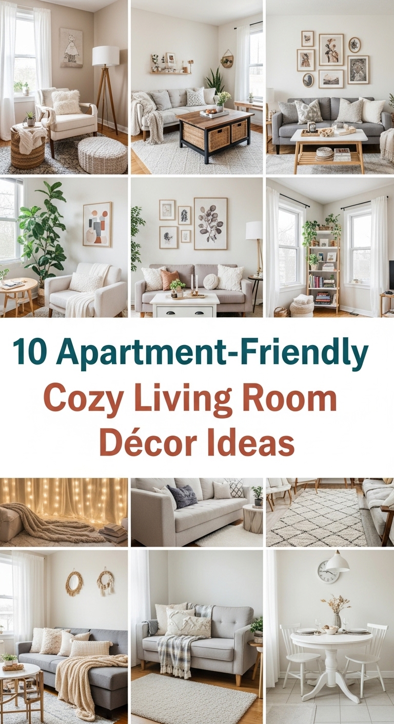 10 Apartment-Friendly Cozy Living Room Décor Ideas