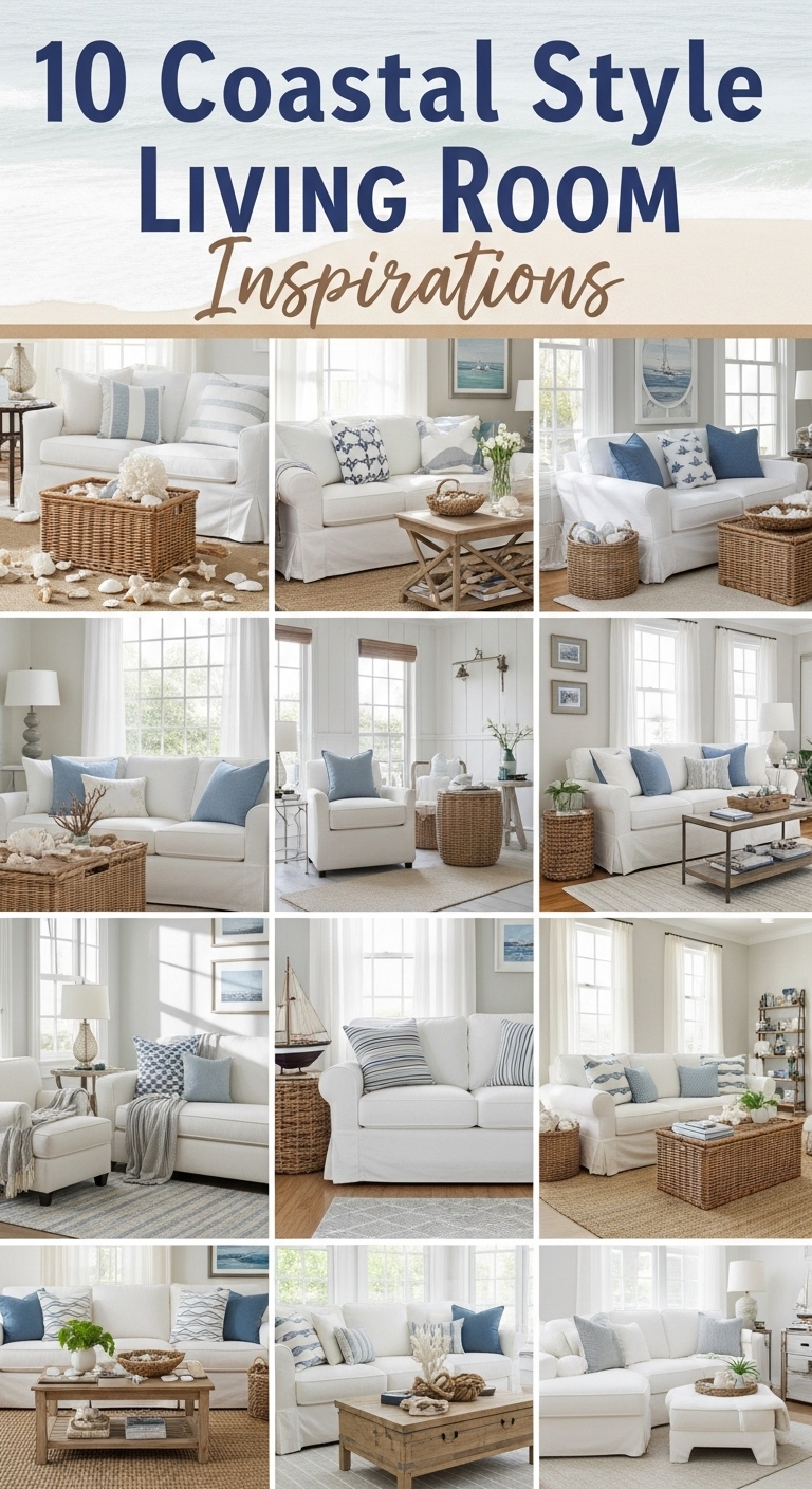 10 Coastal Style Living Room Inspirations