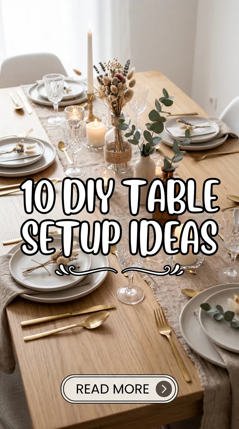 10 DIY Table Setup Ideas