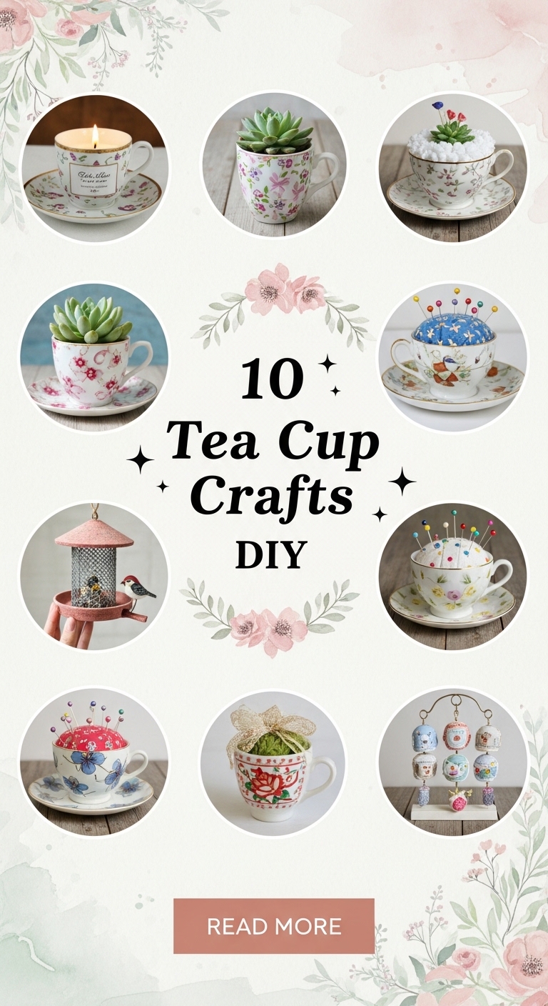 10 Tea Cup Crafts DIY