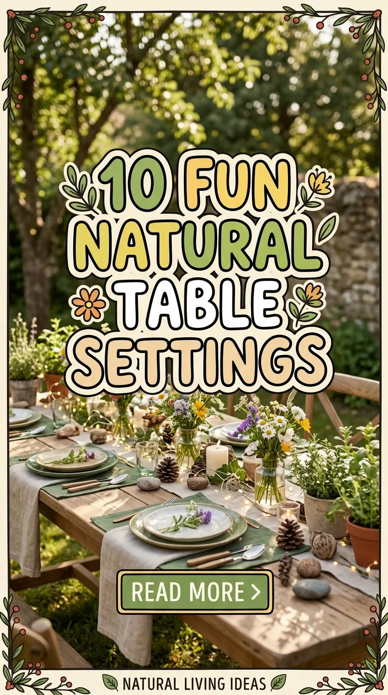 10 Fun Natural Table Settings