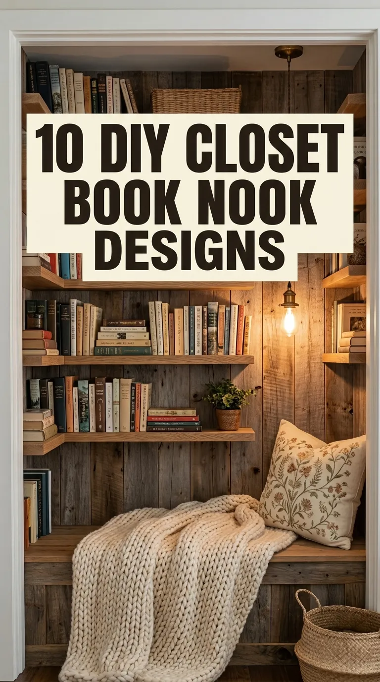 10 DIY Closet Book Nook Ideas